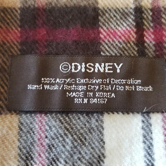 Disney Plaid Hidden Mickey Scarf - Picture 2 of 4